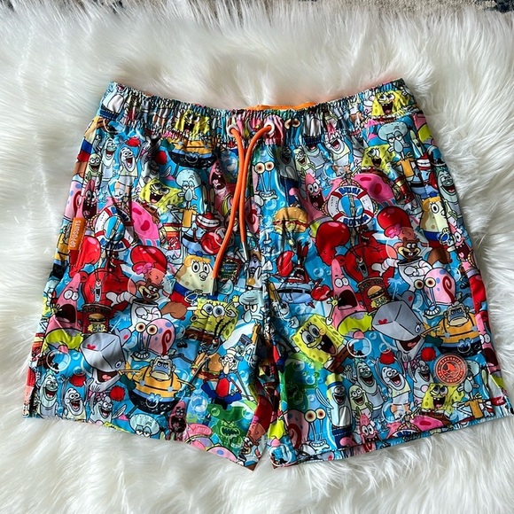 🆕 Opposuits Nickelodeon SpongeBob Frenzy Swim Short Men’s Size Small - Picture 4 of 14